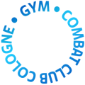 CCC-Gym-Kreis-250px Text im blauen Kreis mit Aufschrift: Combat Club Cologne Gym